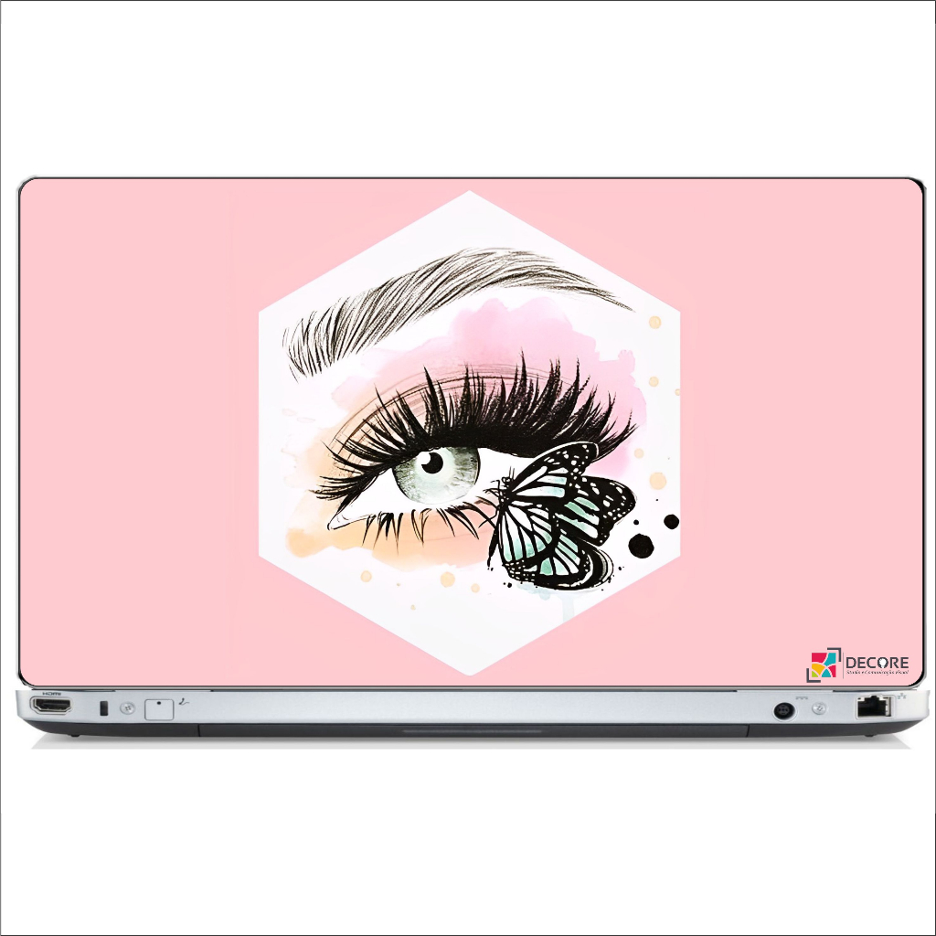 adesivo skin decorativo protetor para notebook designer de cílios e sobrancelhas