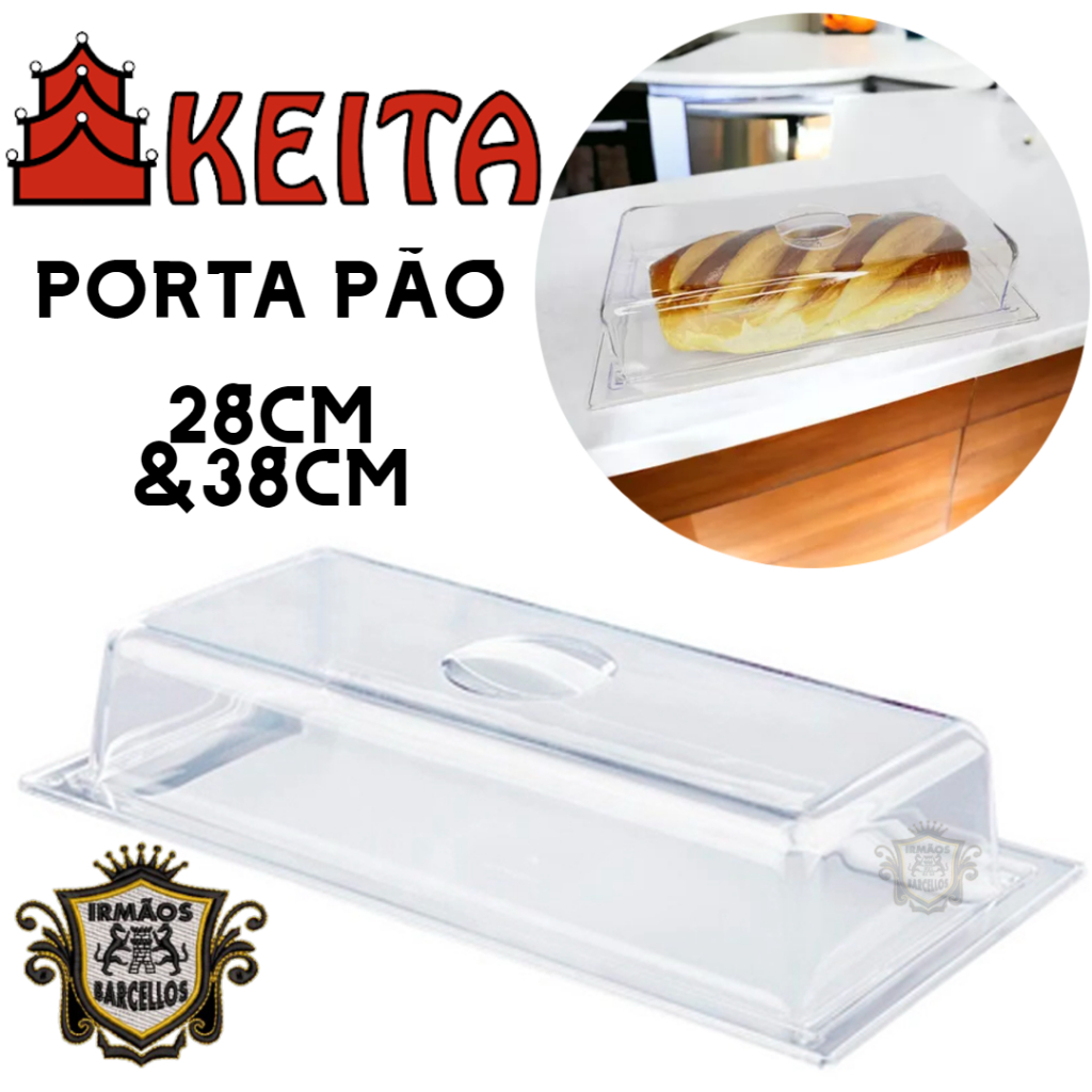 Porta Pão Serve Pao Com Tampa Modelo Em Acrílico Cristal - Vasilha Para Servir Pães Doces Bolo