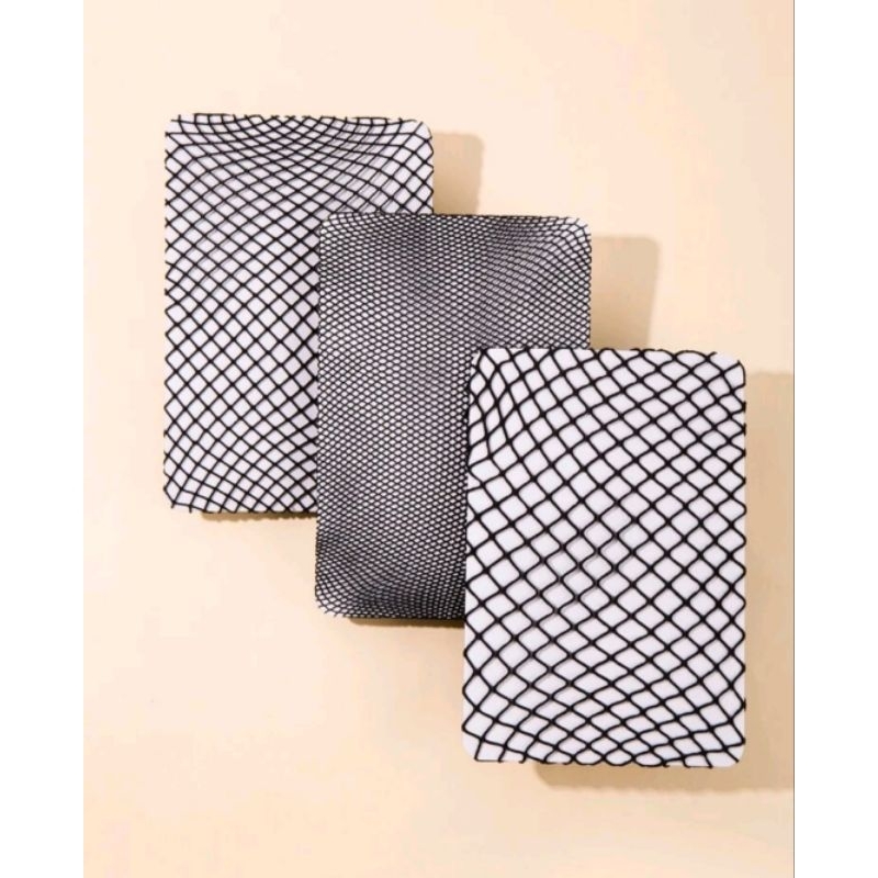 meia rastao preto kit 3pcs plus size