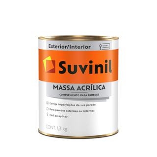Massa Acrílica Parede 1,3kg Suvinil Ambiente Interno e Externo em Oferta na Shopee
