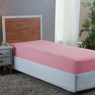 Lençol de Cama Solteiro 400 Fios Com Elástico Tecido Macio Cama Box 30 Altura