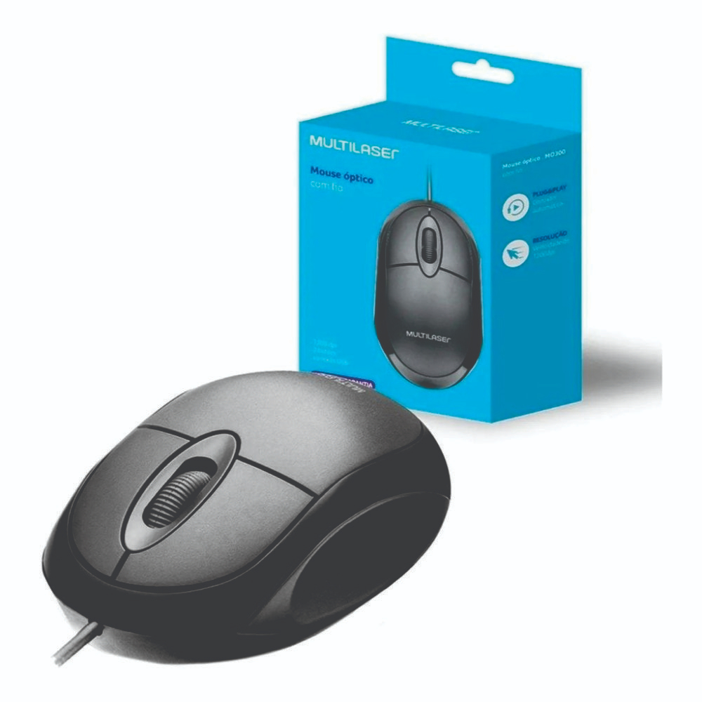 Mouse Com Fio Usb Barato Notebook Computador Pc MF100 Multilaser em Oferta na Shopee