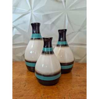 Vaso Trio Bojuda Cerâmica Decoração Centro de Mesa