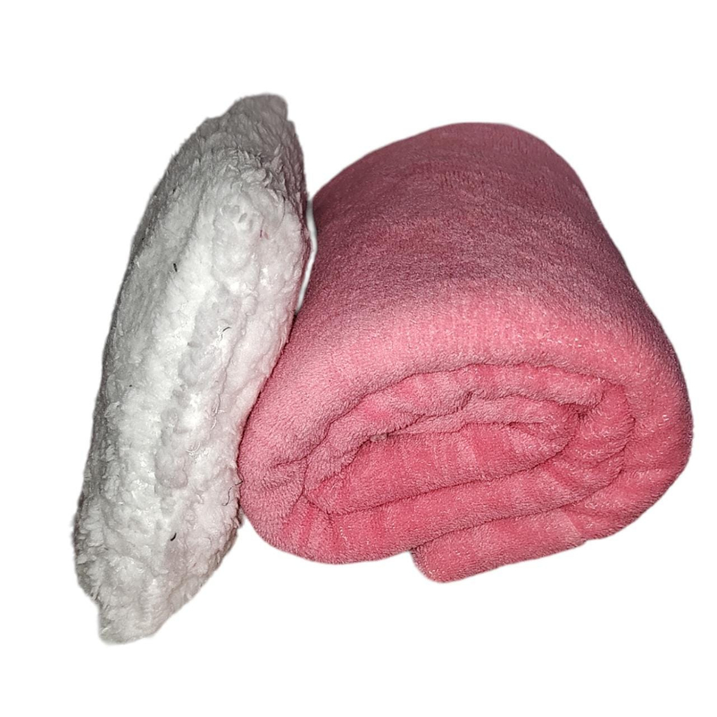 Kit MANTA DE SHERPA PET DUPLA FACE  95 X 75 Cm E ALMOFADINHA 23 X 20 Cm em Oferta na Shopee