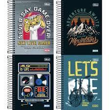 Caderno Capa Dura 10m 160f Tilibra Pepper Masculino