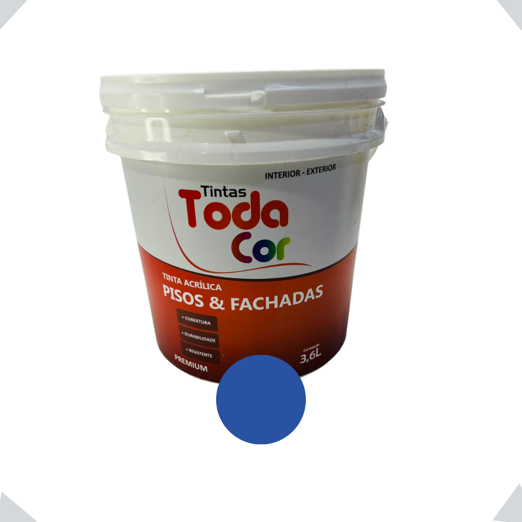 Tinta Acrílica Premium Pisos E Fachadas Todacor Original 3.6 L Cor Azul