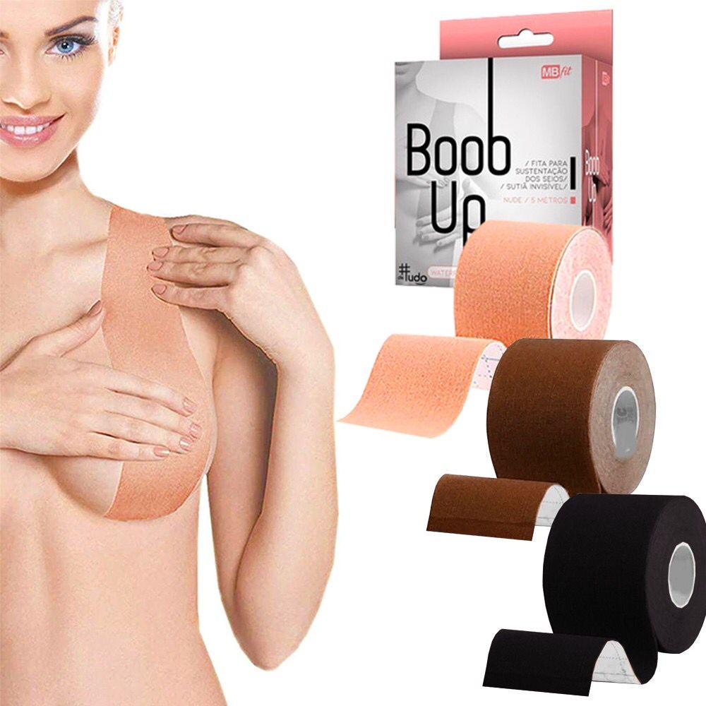 Sutiã Adesivo Fita levanta Seios BooB Tape invisível 5M