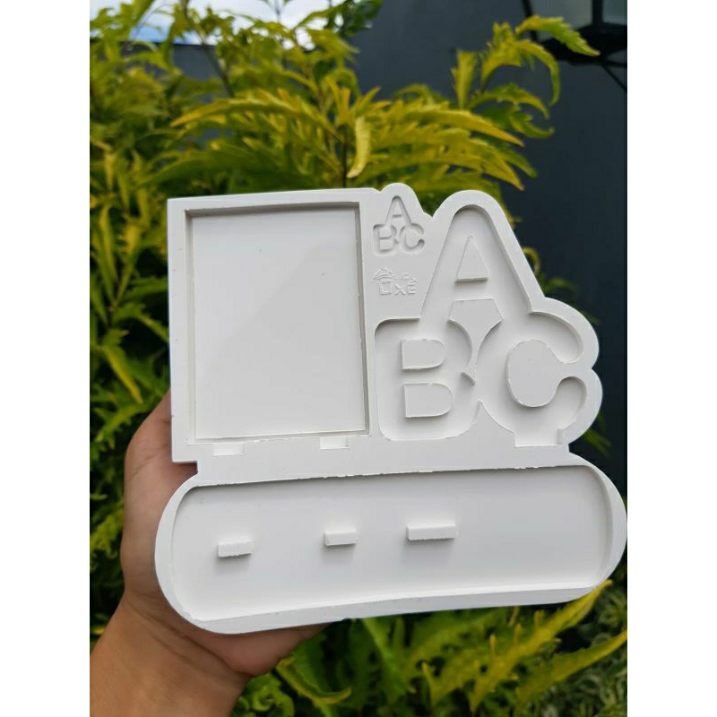 Molde silicone Resina com placa foto ABC abc ideal para lembrancinhas menor