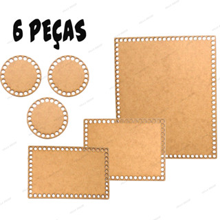 Base Para Crochê Fio De Malha Para Kit Higiene Bebê Mdf Cru