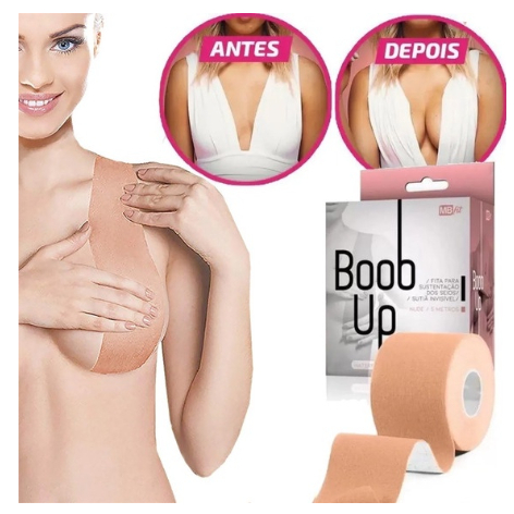 Promoção Sutiã Adesivo Tapa Mamilo ou Levanta Peito Fita Boob Tape Invisível a Prova de Água Resistente ao Suor 3D em Oferta na Shopee