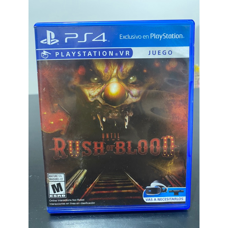 Until Dawn Rush Of Blood P.S.4 - Mídia Física Original Usado Jogos de VR Realidade Virtual