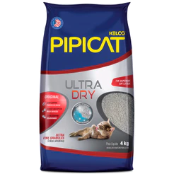 Areia Higiênica Pipicat Ultra Dry 4kg