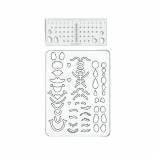 Kit Réguas Gabarito Stencil Simetria Rosto Olhos Boneca de Pano Dona Shô em Oferta na Shopee