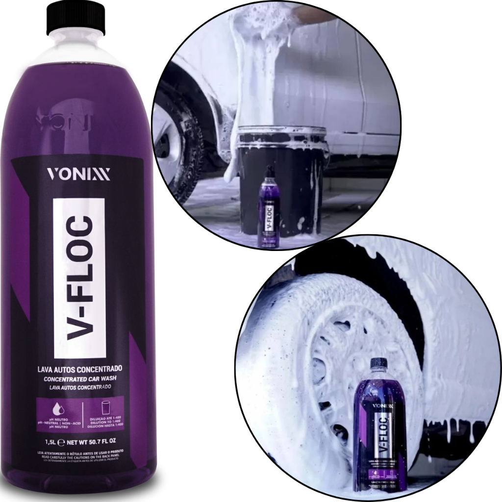 Shampoo Automotivo Neutro Concentrado V-floc Vonixx 1500ml - Spare Parts and Accessories for Vehicles