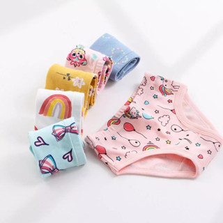 Kit 6 Calcinha Feminina Menina Infantil Juvenil Tanga Cacinhas Algodão Confortável Criança Estampas Sortidas