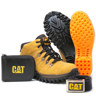 Bota caterpillar masculina lançamento kit acessórios envio já