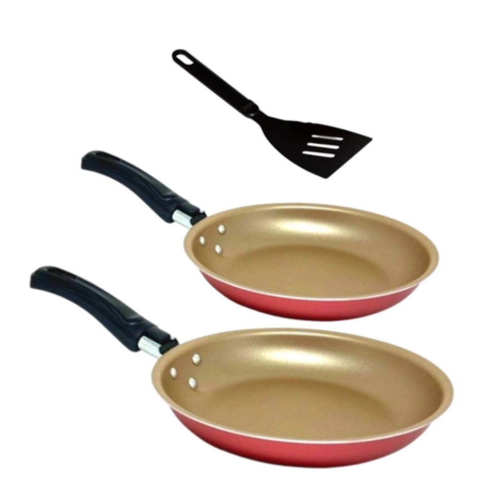 Jogo Frigideira Antiaderente Kit 03 Peças 5 Camadas De Teflon