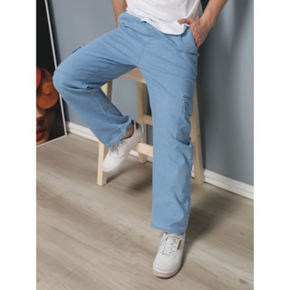 Calça Cargo Jeans Lavagem Clara Sk8