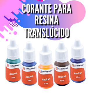 Kit Corante Translúcido Para Resina Poliéster 10ml Com 5 Cores em Oferta na Shopee