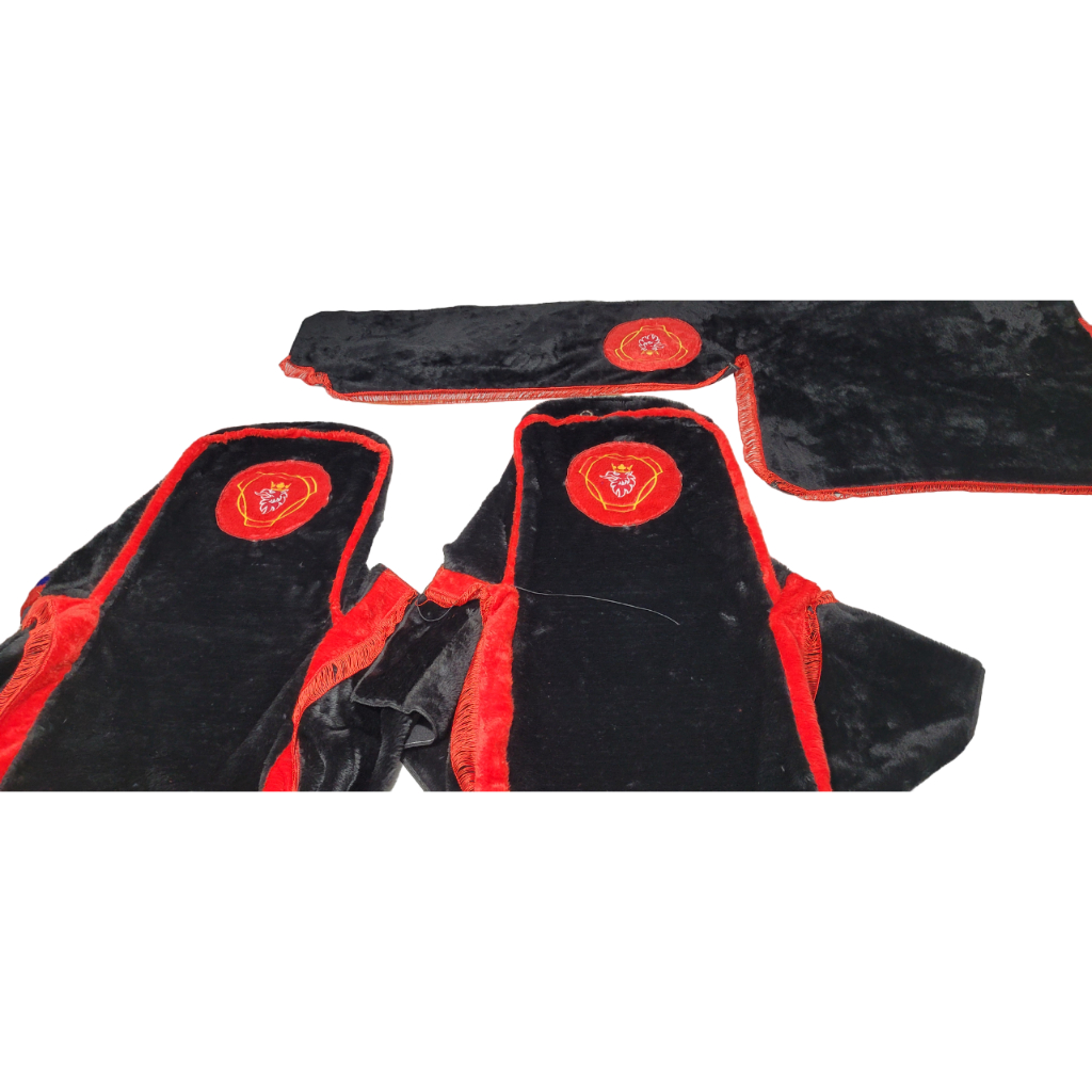 KIT JOGO DE BANCO MOTORISTA/CARONA + CARONA + CORTINA 4 PÇS SC-SCANIA 113 ANO 1991-1998 LOGO PELUCIA