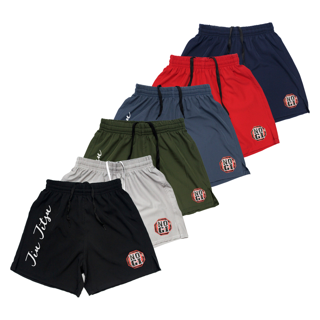 Kit 5 Shorts Bermuda Nogi Jiu Jitsu Com Corte Lateral Elastano Treino Academia MMA Ranger