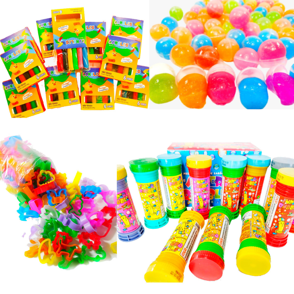 10 Sabao+10 Massinha+10 Mola Maluca N+10 Slime+10 Cortador Molde Kit Festa Aniversario Prenda novo em Oferta na Shopee