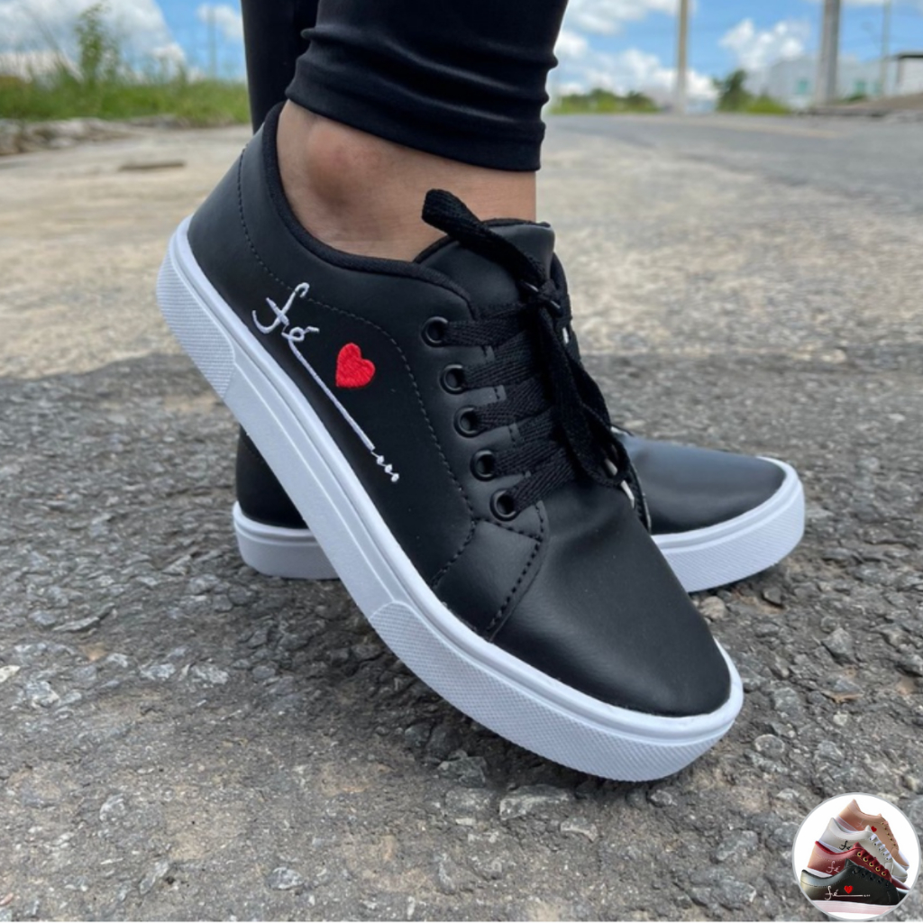 Tenis Feminino Casual Tênis Fé Original Sapatenis Sapatilha Feminina