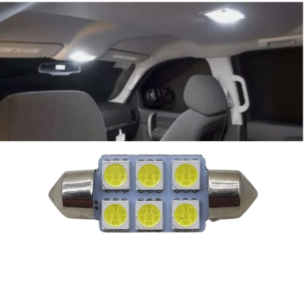 Lâmpada Super Led Torpedo 31mm 36mm 39mm 41mm 44mm Para Teto Luz Cortesia Placa Porta Malas Carro em Oferta na Shopee