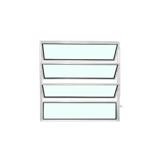 Vitro Basculante 80 x 80 Alumínio Branco Vidro Liso