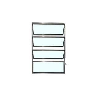 Vitro Basculante 80 x 40 Alumínio Brilhante Vidro Liso