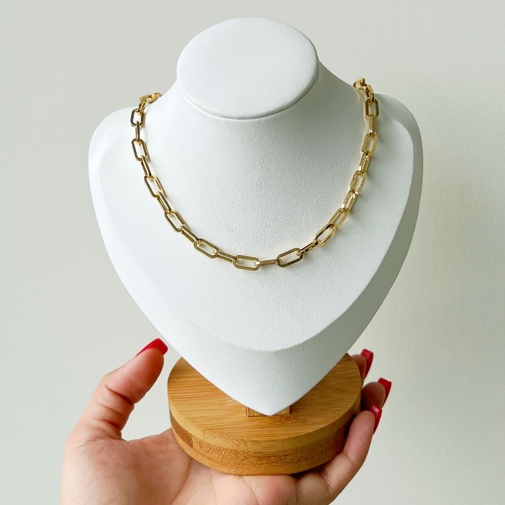 Colar Elos Corrente Carti Banhado a Ouro 18k em Oferta na Shopee