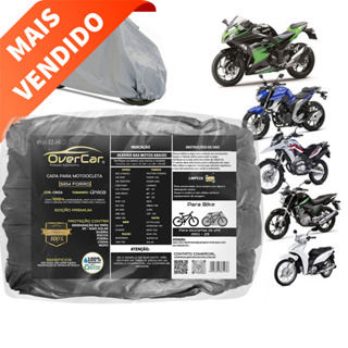 Capa Para Moto Overcar Tamanho Universal Impermeável Protege Contra Sol Chuva Poeira, E Não Risca em Oferta na Shopee