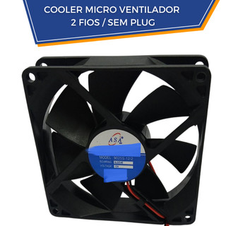 Cooler Ventilador Microventilador Ventoinha  92x92x25 12v Purificador Bebedouro Frigobar Geladeira  - 2 Fios