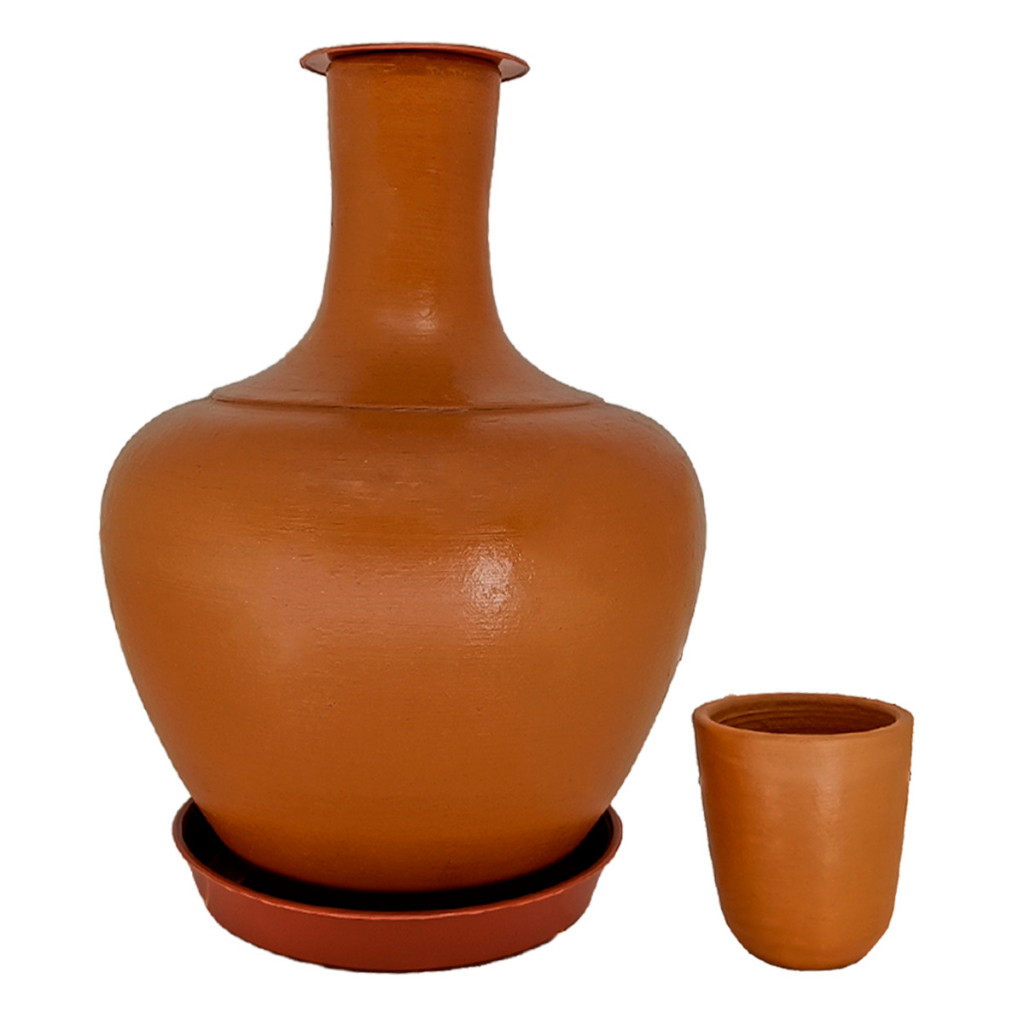 Jarra De Agua Com Copo Jarro Barro Para Mesa