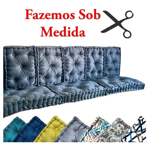 Almofada 60x55 X 10 Altura Futon Turca Cheia Suede Veludo Para Assento De Banco Ou Cadeira em Oferta na Shopee