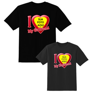 Camisa Personalizada I love my girlfried ou my boyfriend - 100% Algodão