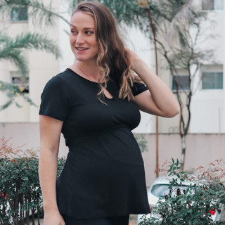Blusinha batas feminina evangélica grávida