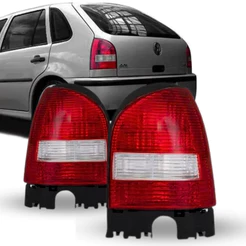 Par Lanterna Traseira Gol G3 1999 2000 2001 2002 2003 2004 2005 Cor Cristal