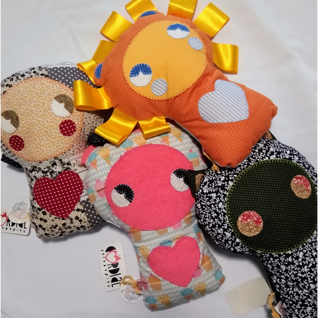 Naninha Boneco Bichinho de Pano Pelúcia Gato Cachorro 28 cm Feito à Mão Toy Brinquedo Boneca Luxo