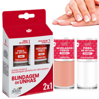 Kit Blindagem de Unhas Bella Brazil 9ml Unhas Fortes e Resistentes