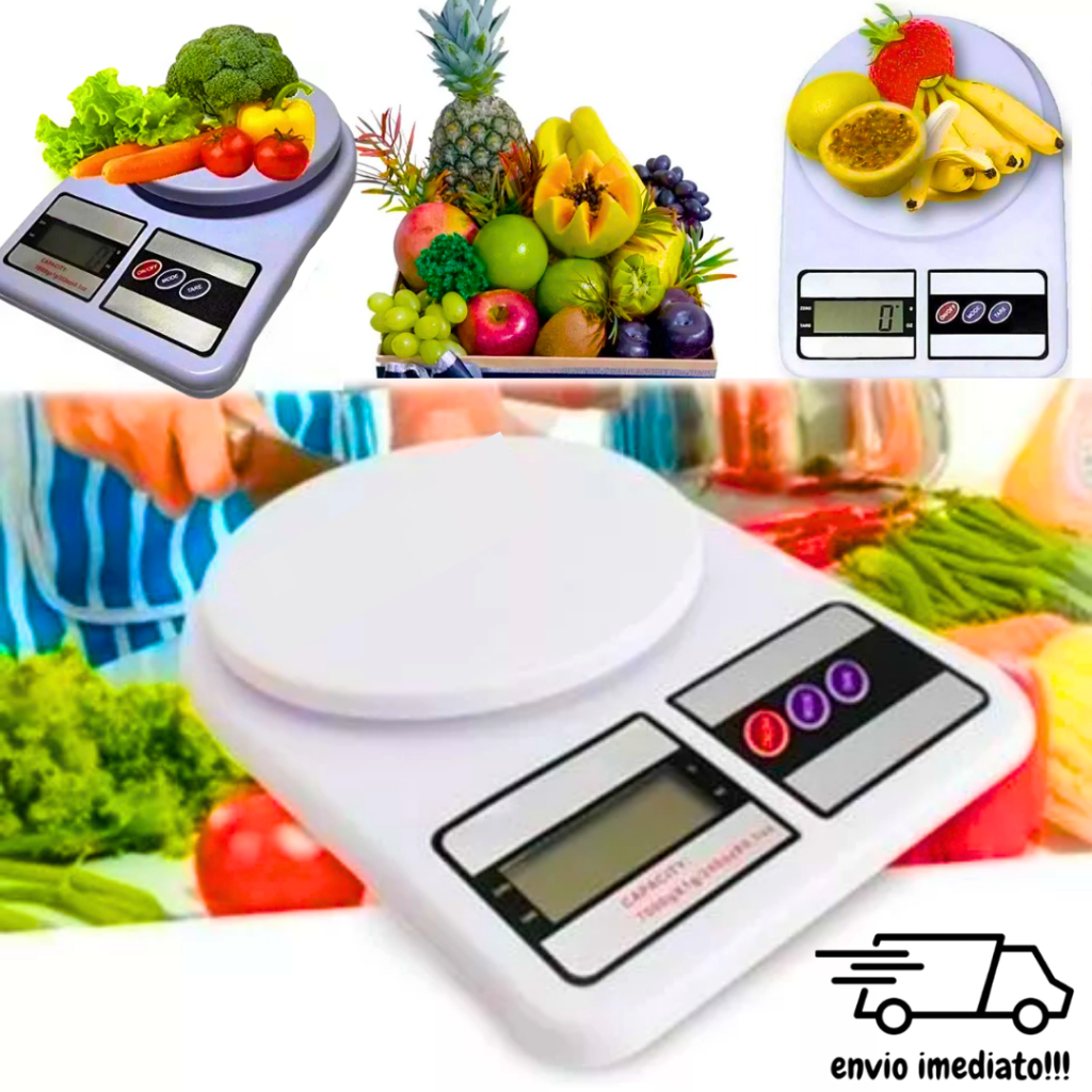 Balança Digital de Cozinha, SF-400, Até 10 kg, Escala 1 grama