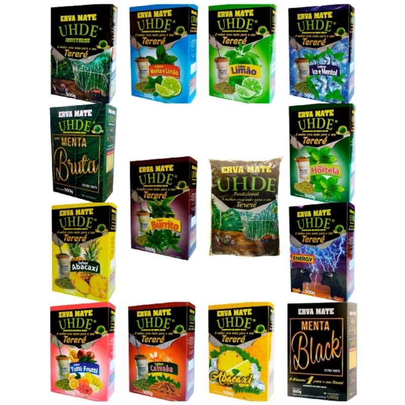Erva Mate Para Tereré UHDE 500g Zero Açúcar - Escolha Sabor !