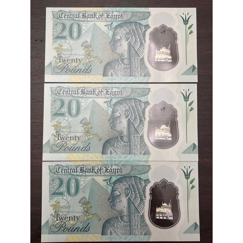 Cédula Egito 🇪🇬 20 £ - Egito - Pound polimero FE B291