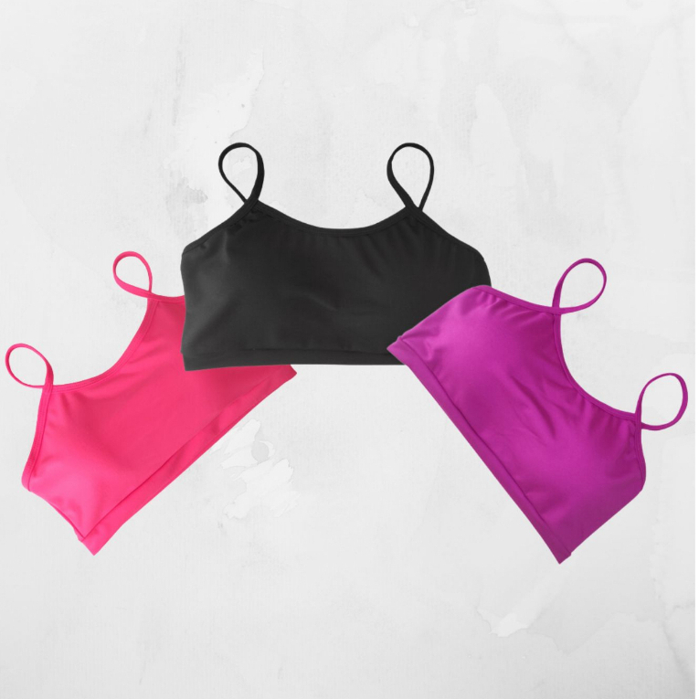 Kit 3 Top Academia com Bojo Removível  Fitness Feminino em Oferta na Shopee