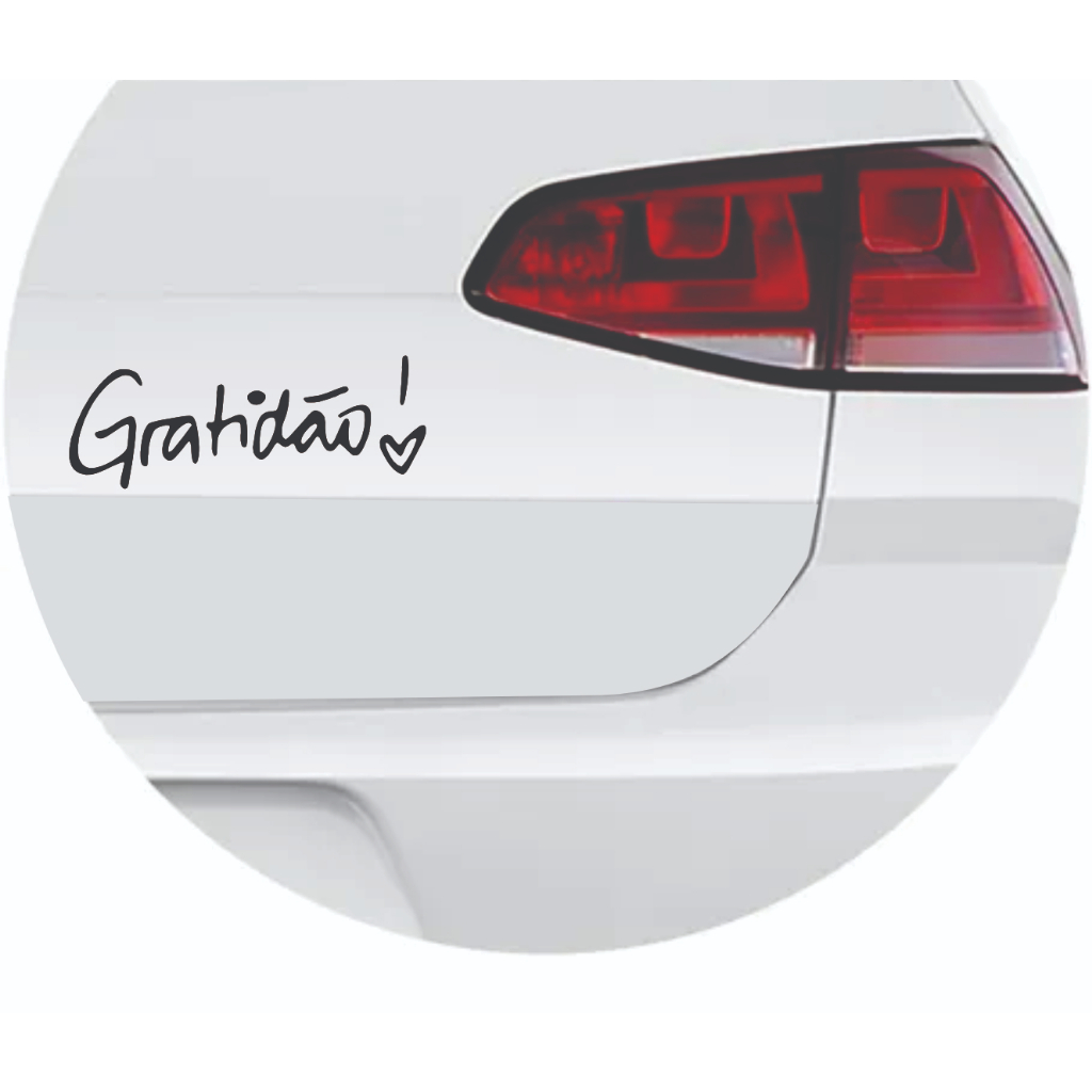 Adesivo De Carro MOTO Gratidão em Oferta na Shopee