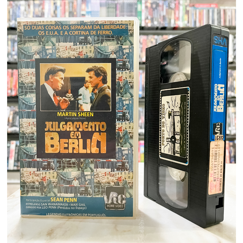 VHS Julgamento em Berlim - LEGENDADO - Martin Sheen Sean Penn - Original - Fita Filme - Vic Vídeo