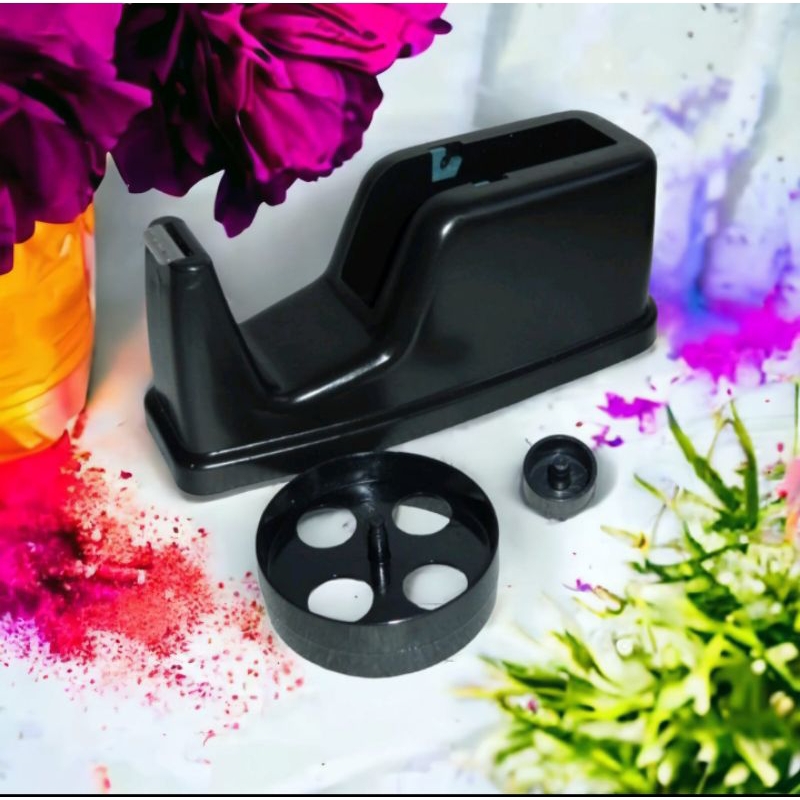 Porta Durex com 2 Adaptadores Suporte Para Fitas Adesiva Pequena e Media C/ Durex