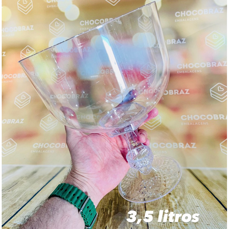 TAÇA PARA SOBREMESA 3,5 LITROS - ACRÍLICO RESISTENTE FESTPLASTIK em Oferta na Shopee
