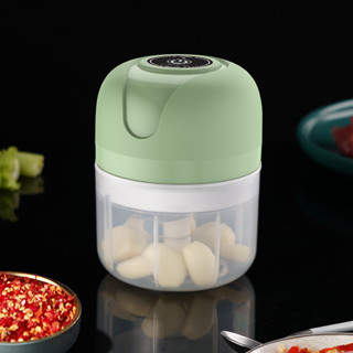 Mini Processador De Alimentos 250ml Moedor Alho E Alimentos Elétrico Sem Fio Recarregável USB Verde