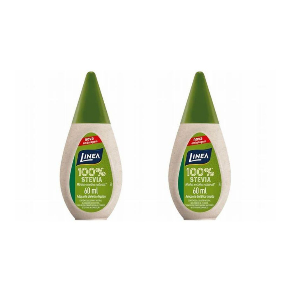 2 Adoçantes Líquido Stévia Linea 60ml Cada